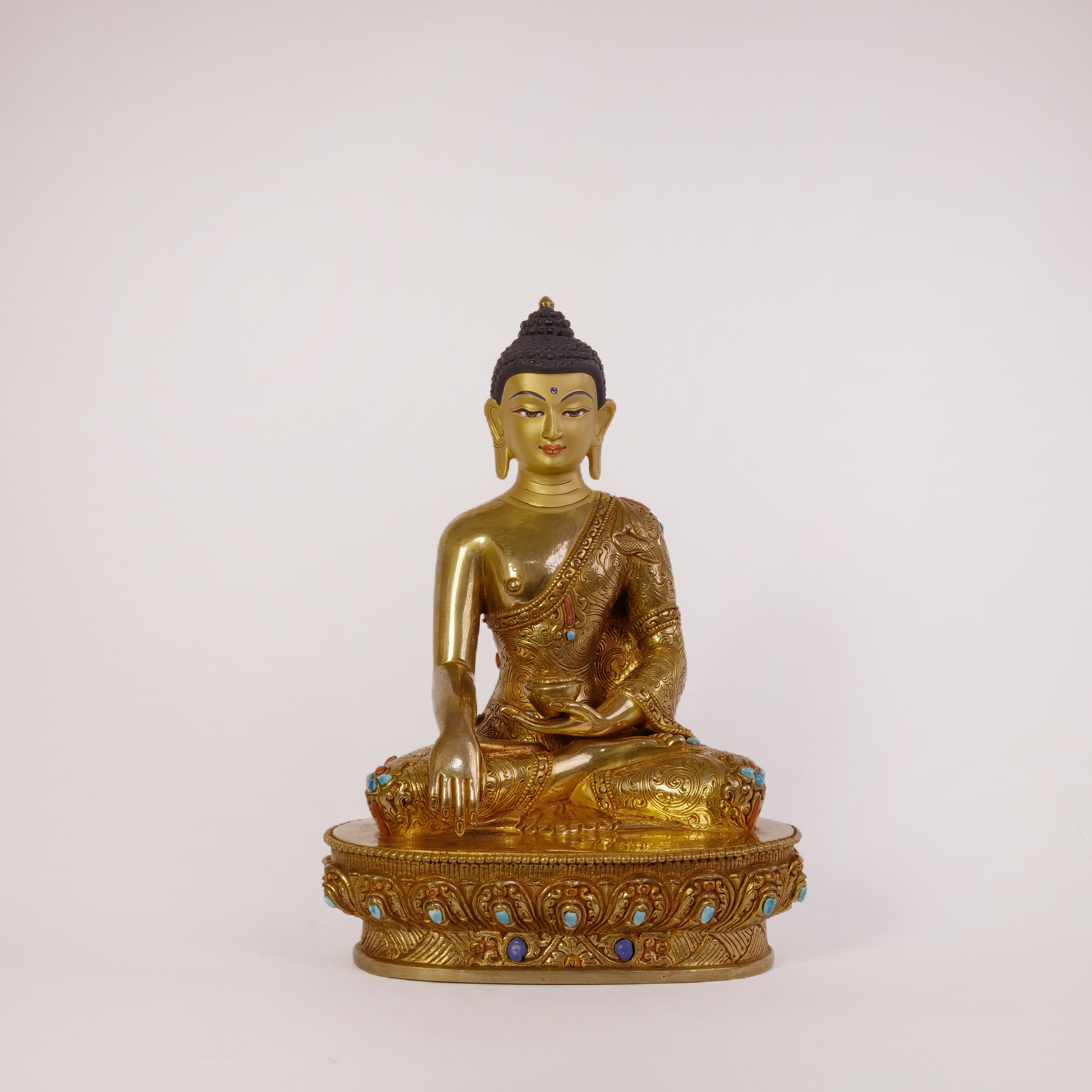 Shakyamuni Buddha with stone (Small)