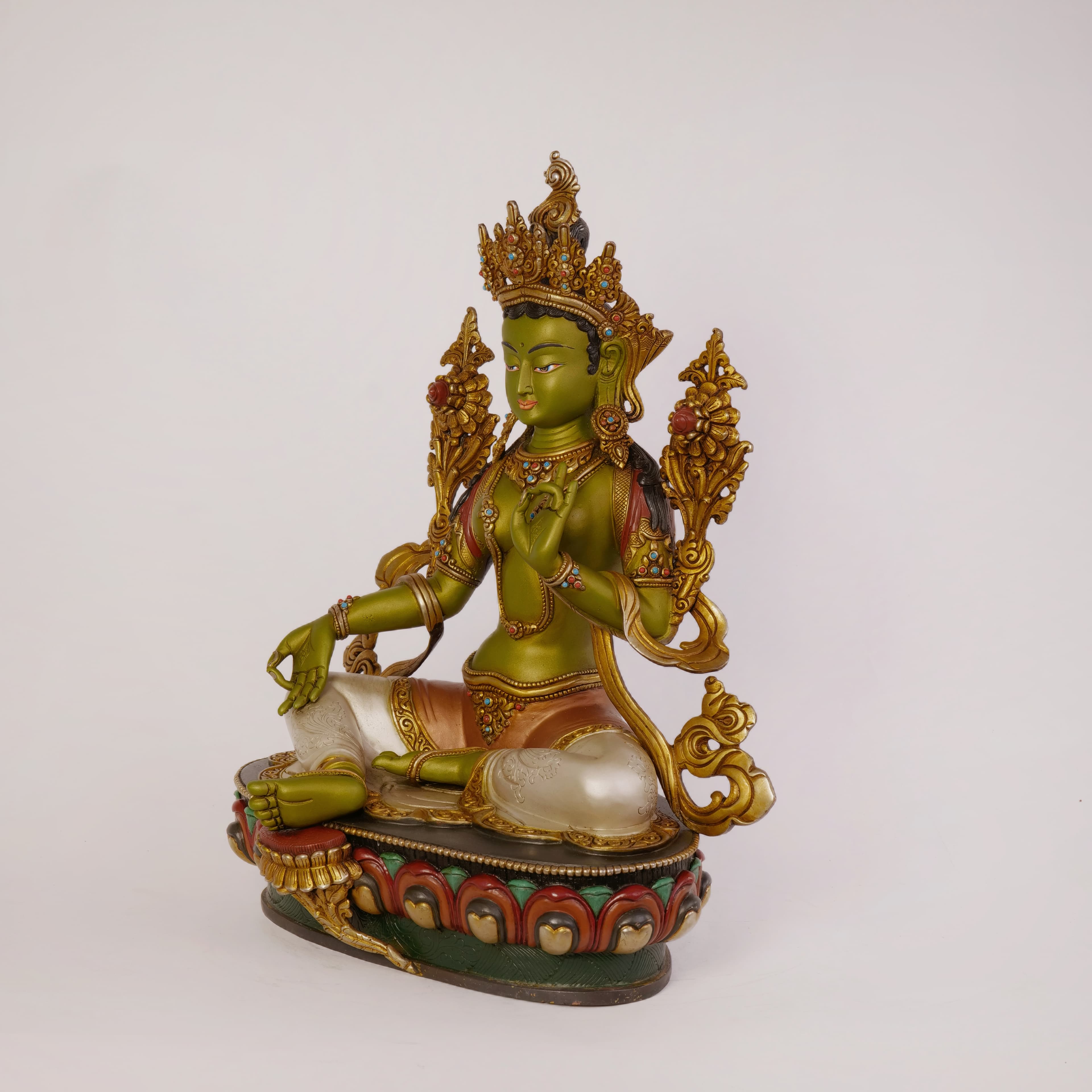 Green Tara with Color, Stone (Medium) 2