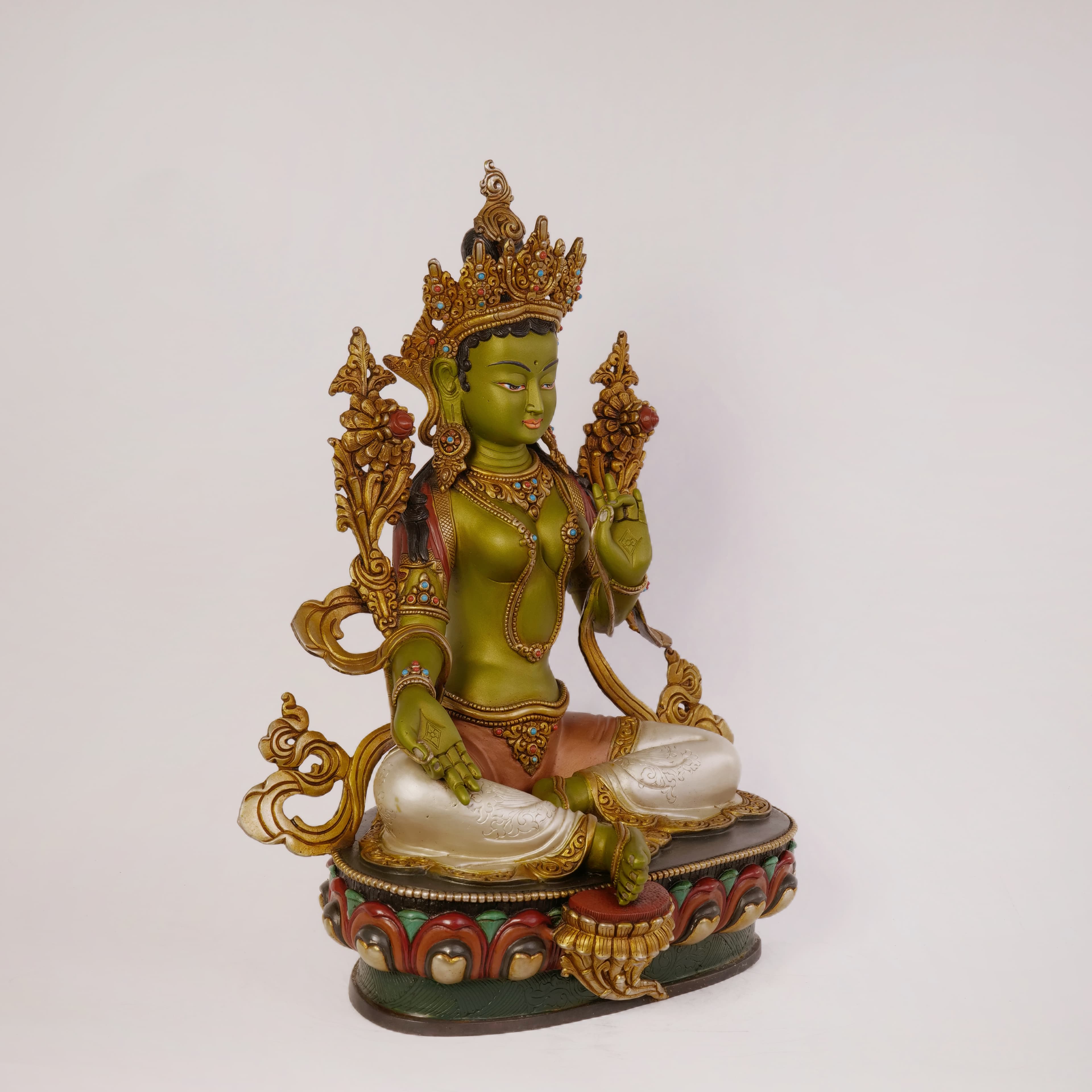 Green Tara with Color, Stone (Medium) 3