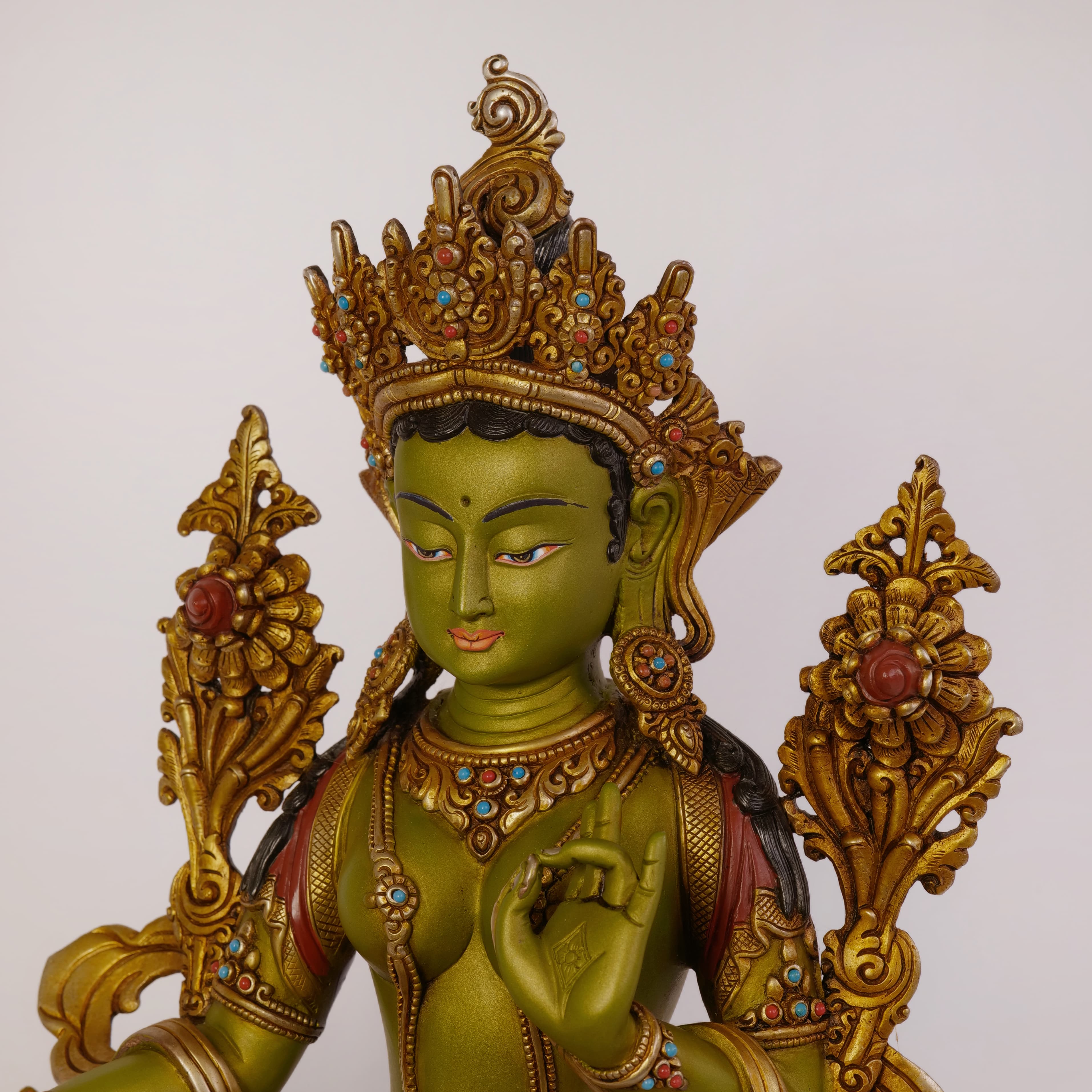Green Tara with Color, Stone (Medium) 5