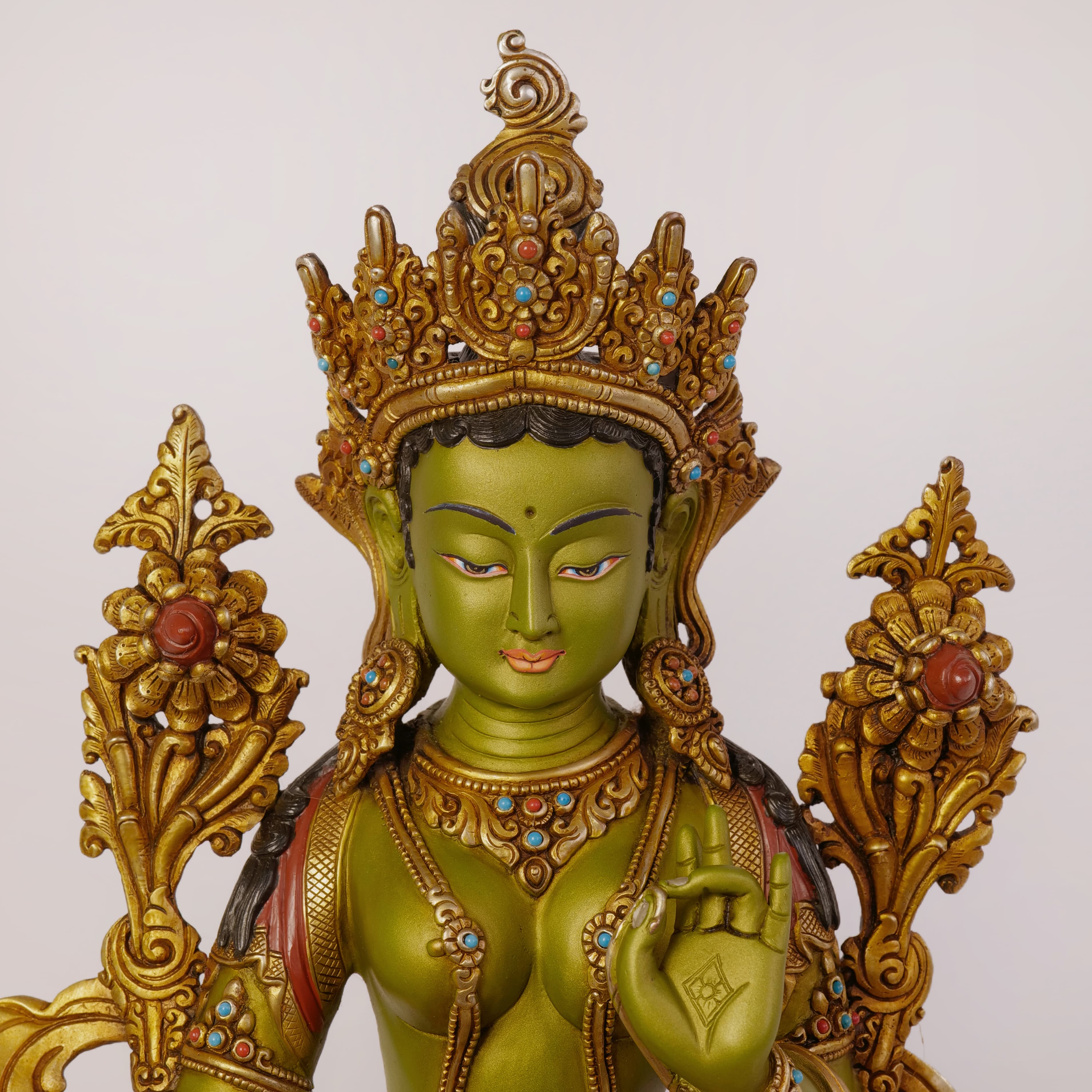 Green Tara with Color, Stone (Medium) 6