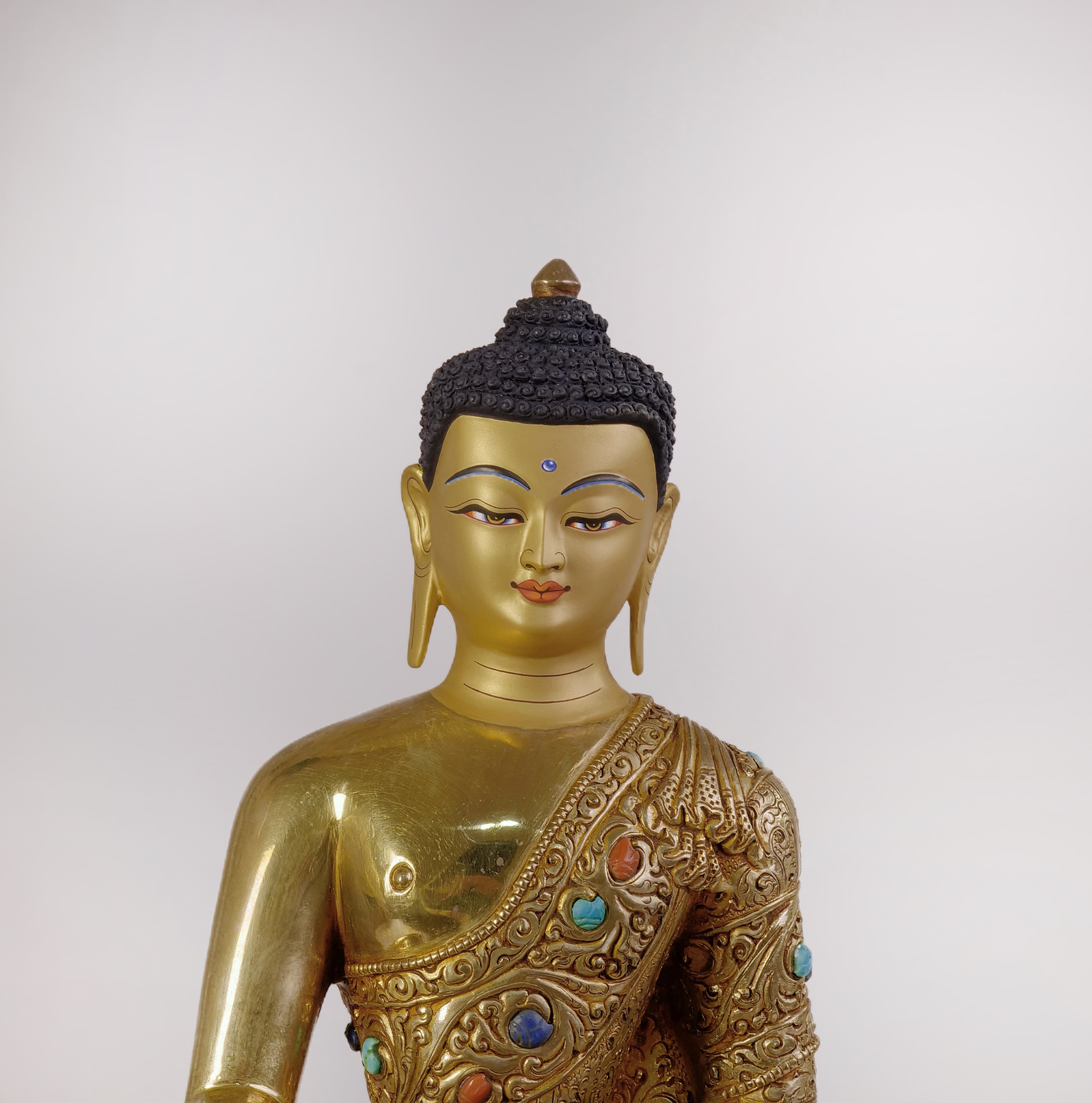 Shakyamuni Buddha with stone (Medium) 3