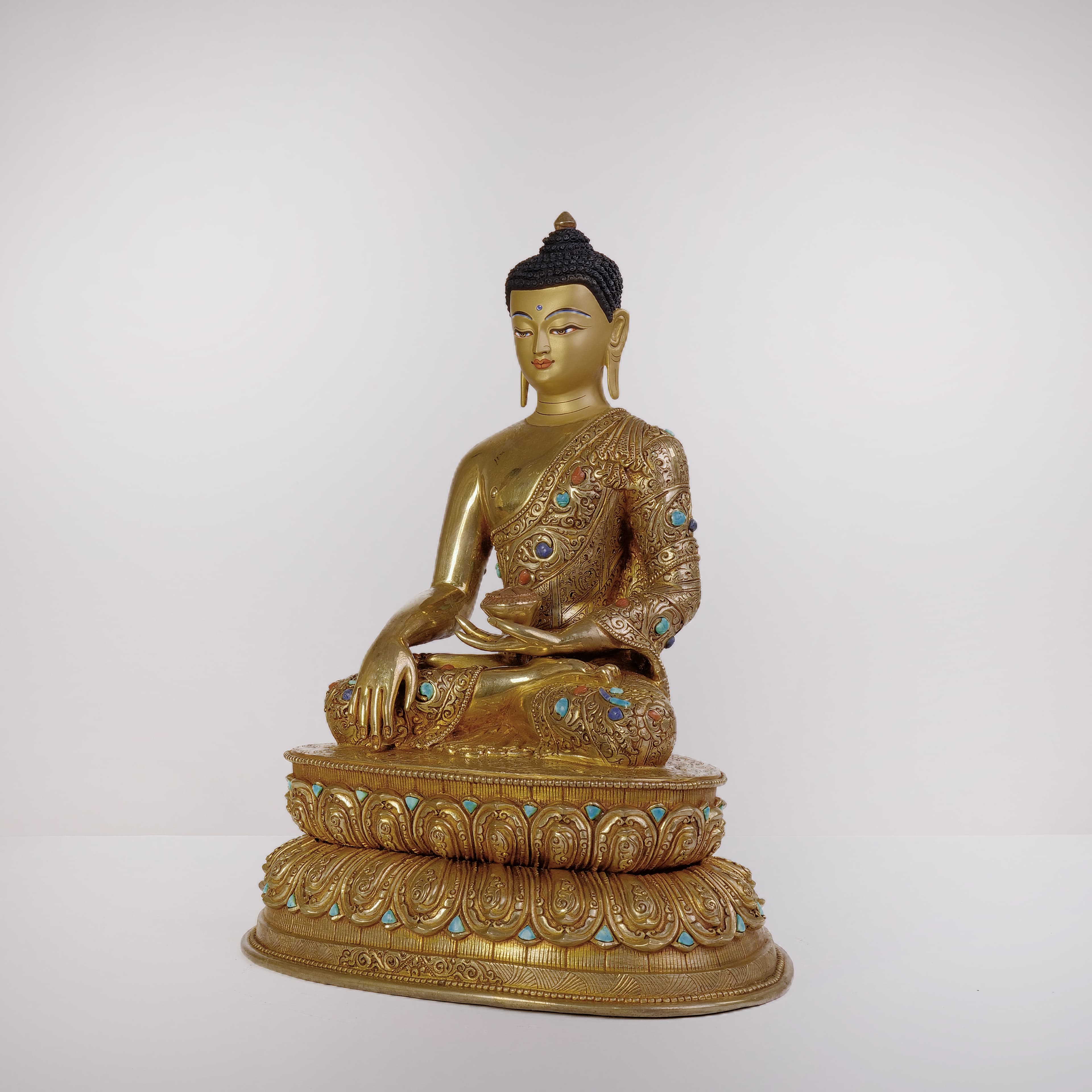Shakyamuni Buddha with stone (Medium) 7