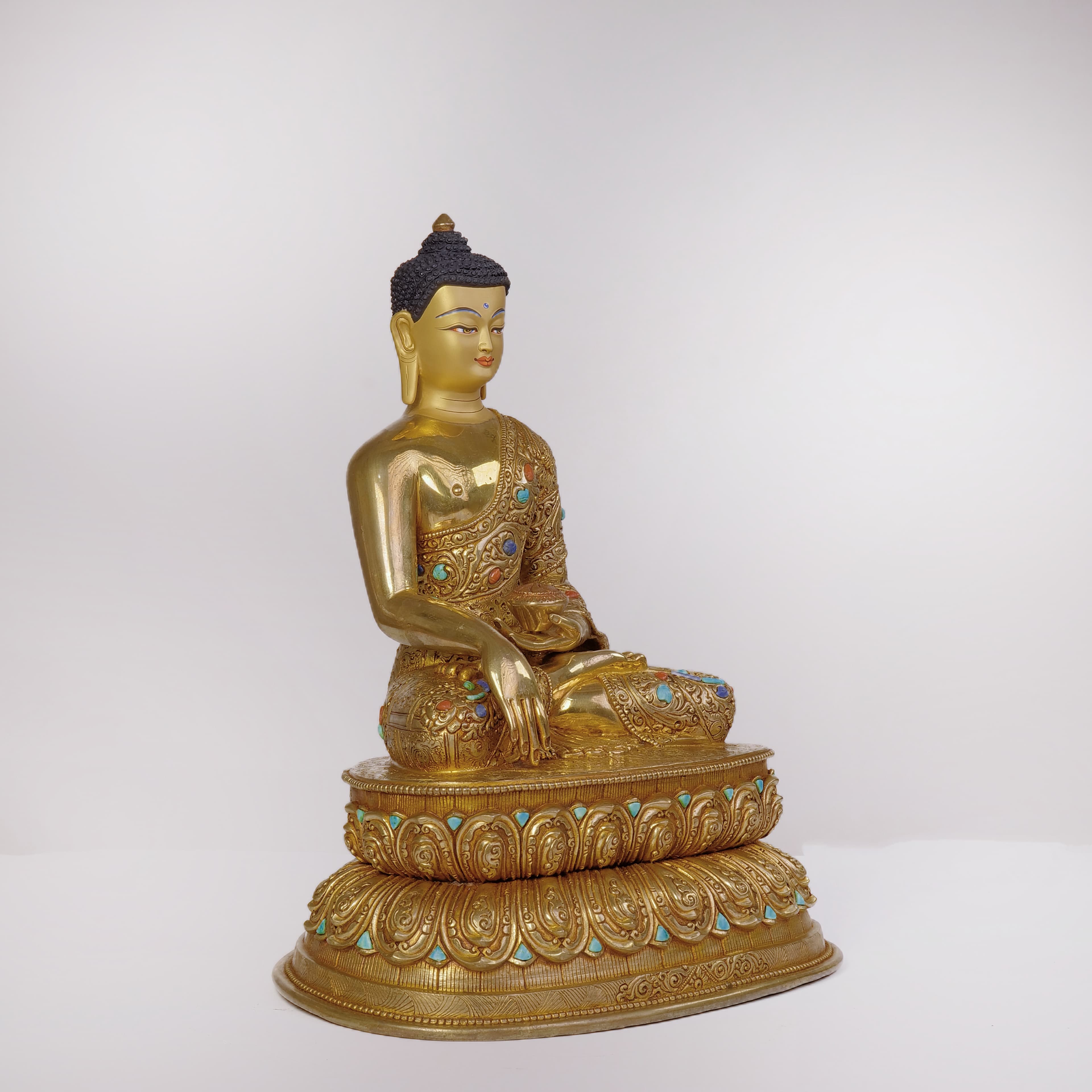 Shakyamuni Buddha with stone (Medium) 8