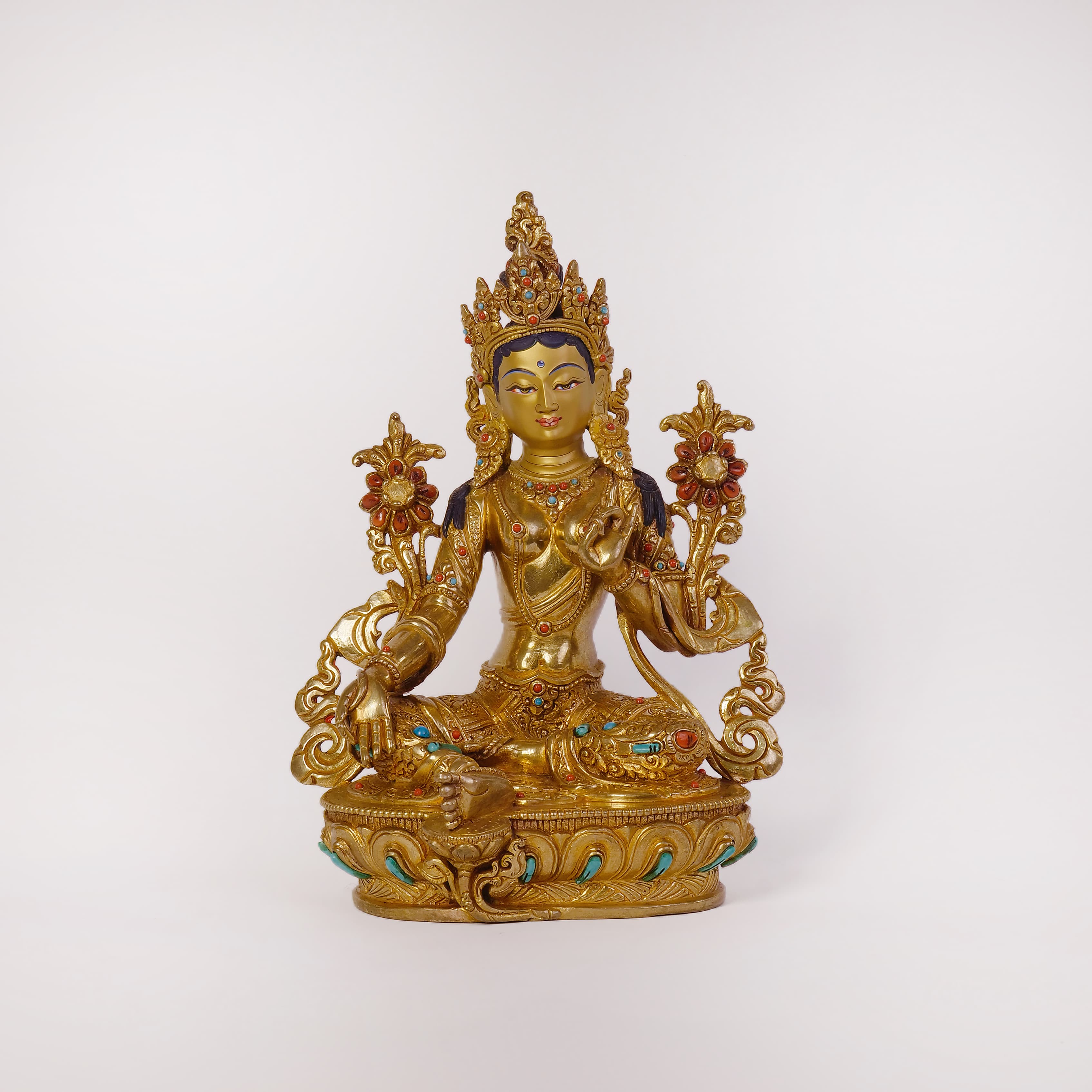 Green Tara with Stone (Small)