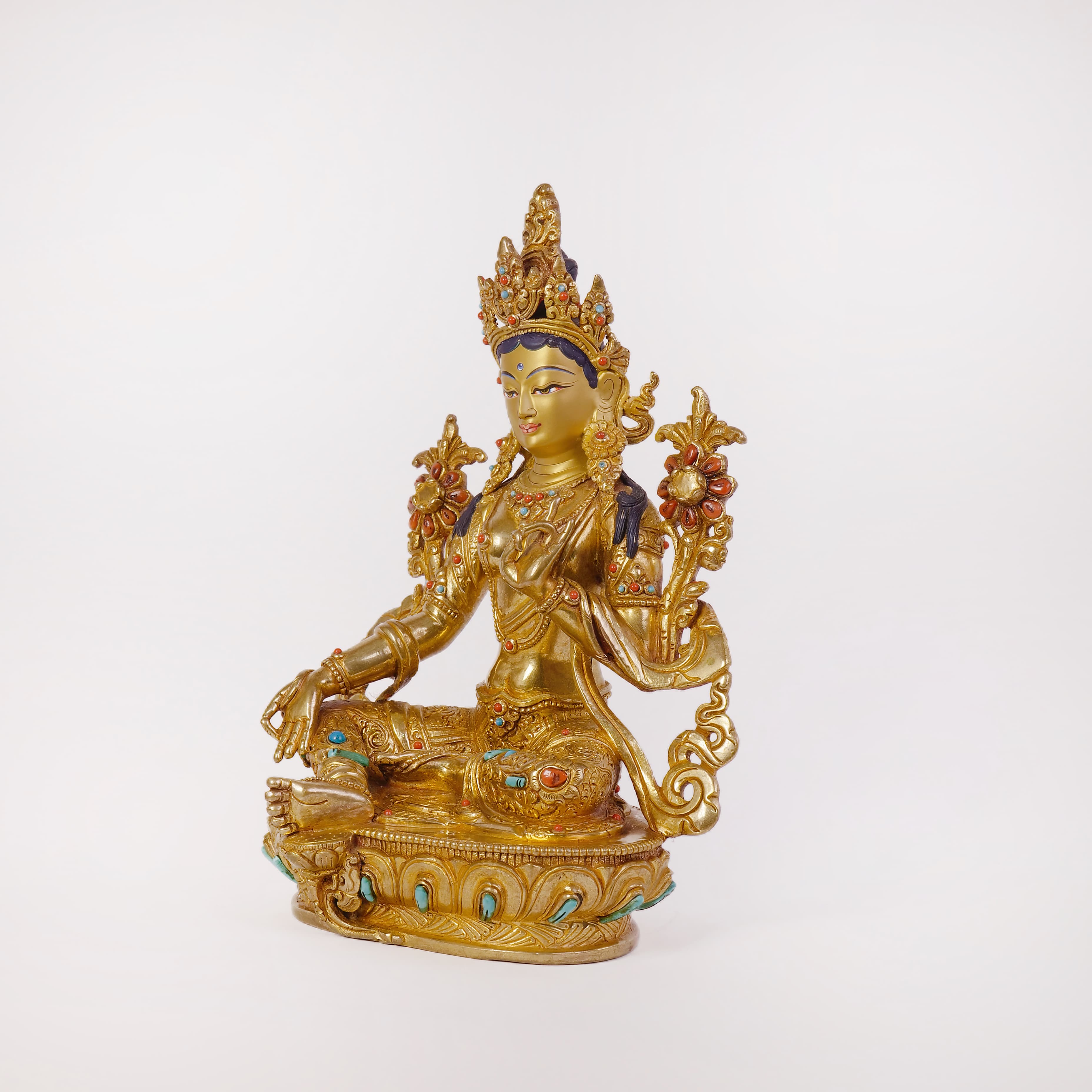 Green Tara with Stone (Small) 2