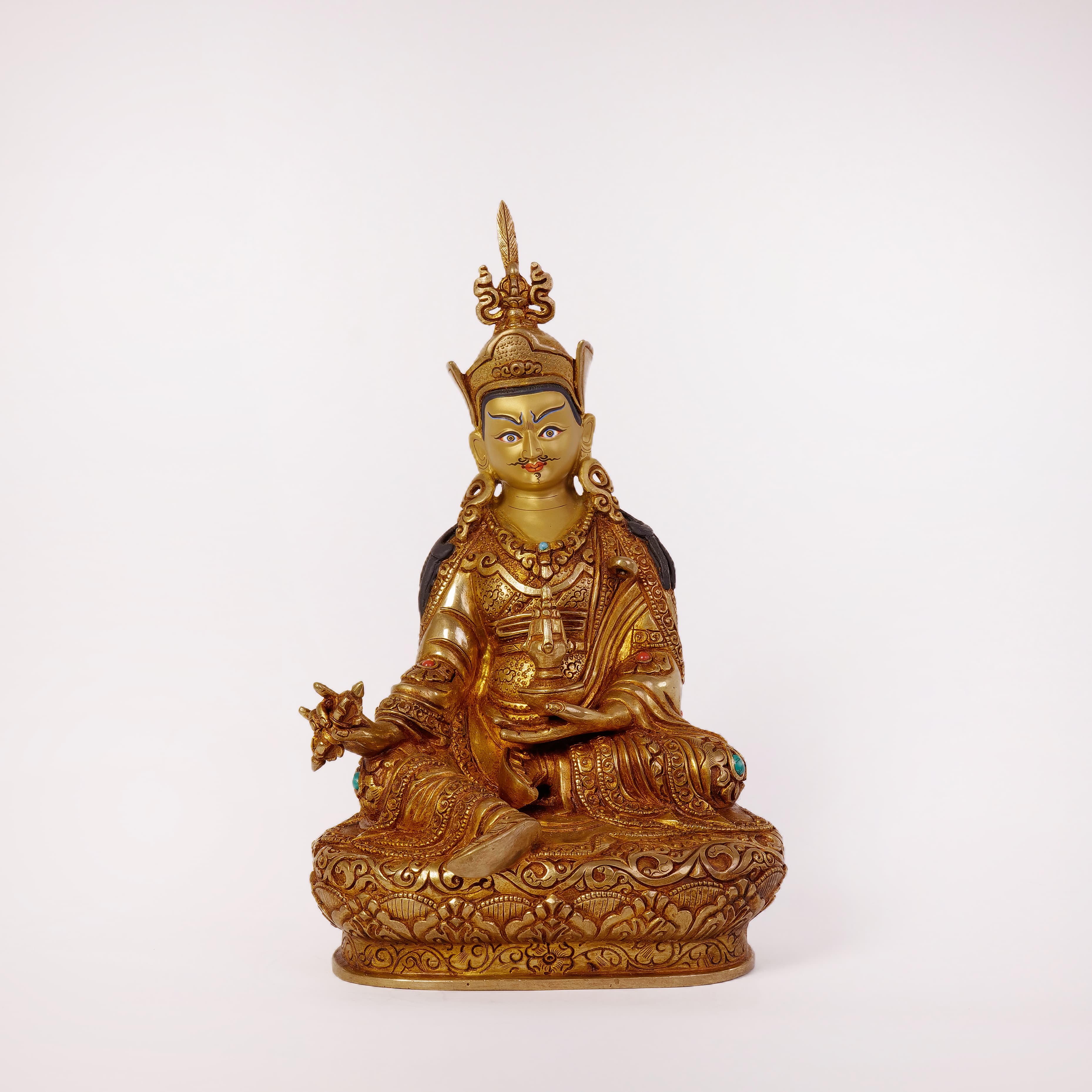 Guru Rinpoche with stone (Small)