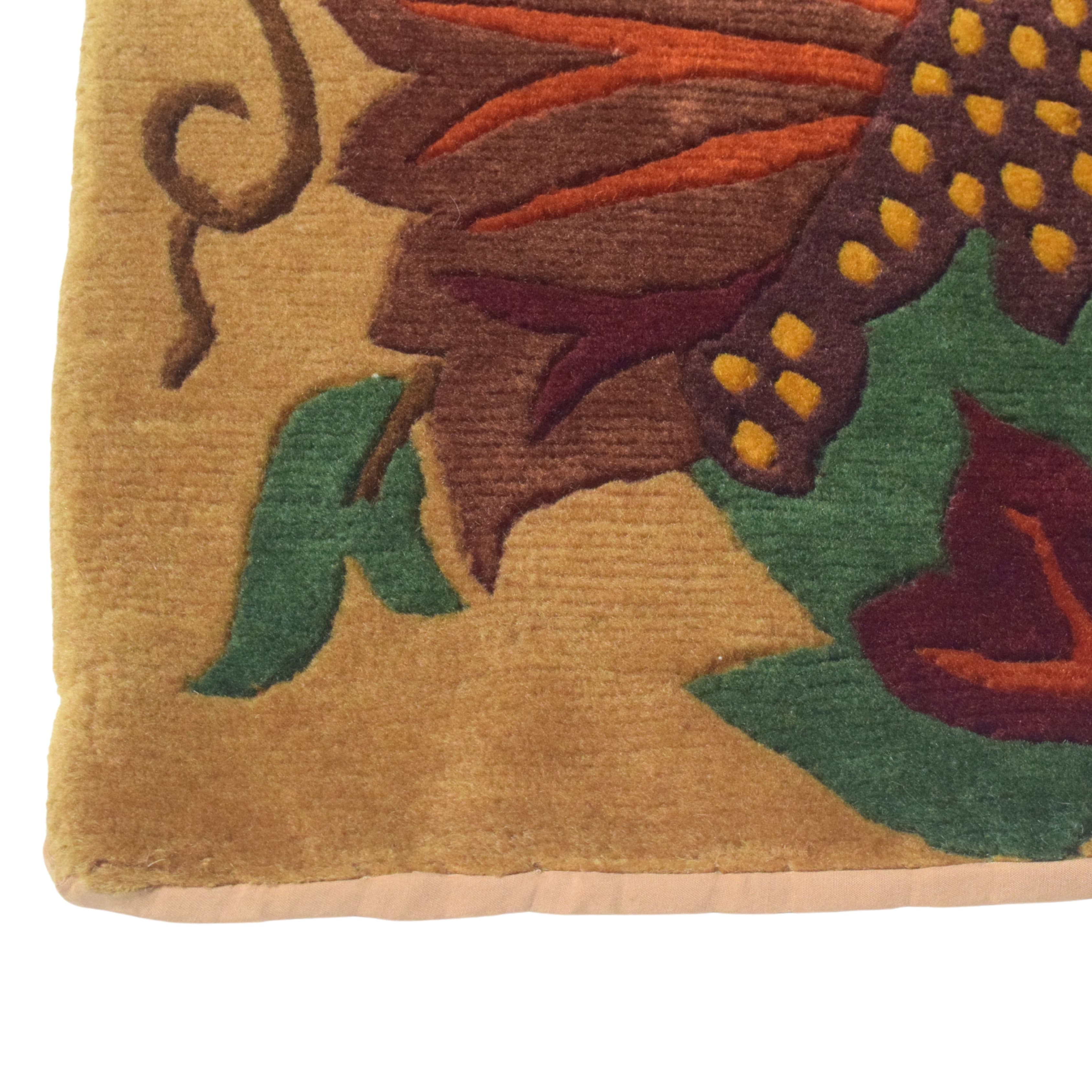 Tibetan-style floral/vine wool carpet 2
