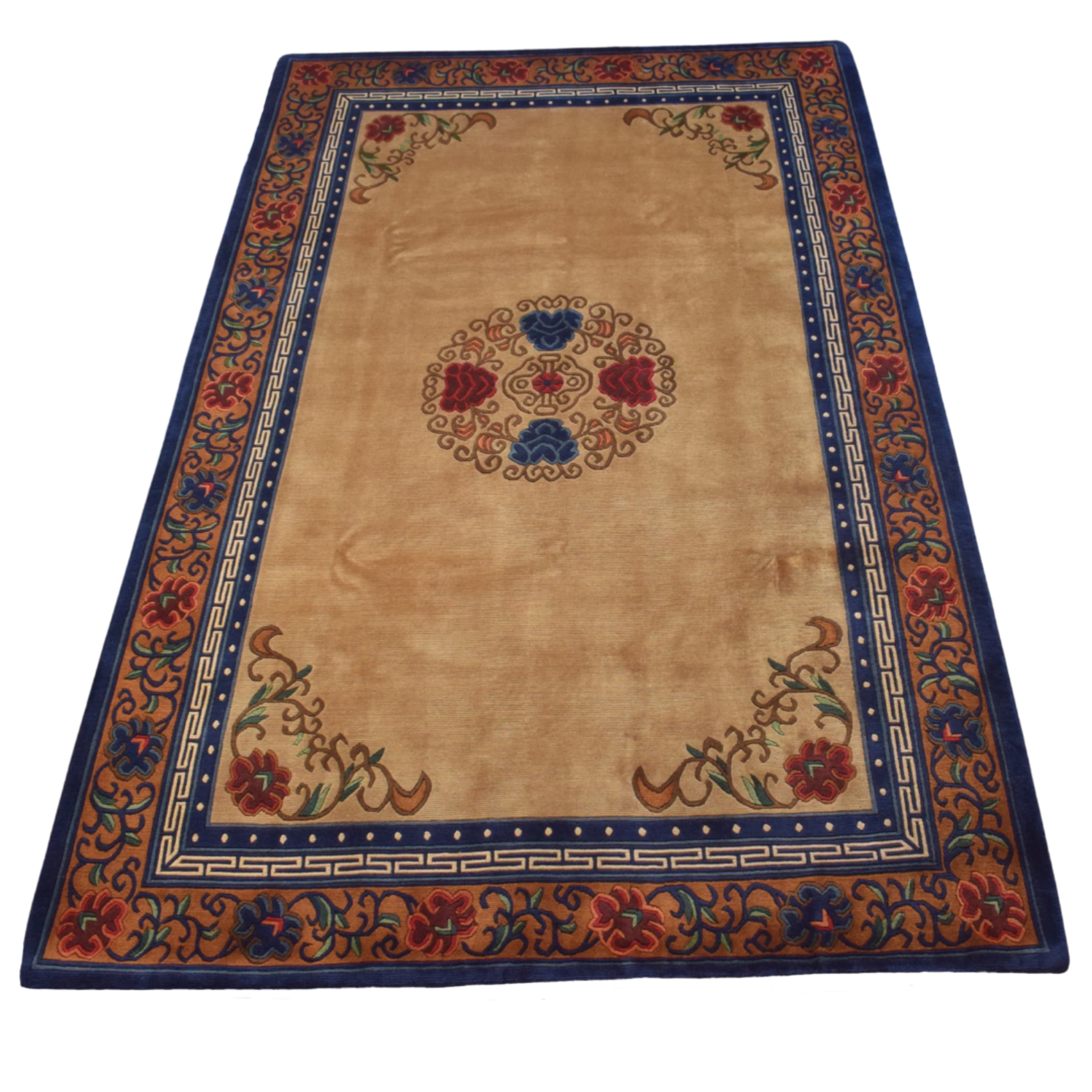Tibetan Floral Medallion Carpet