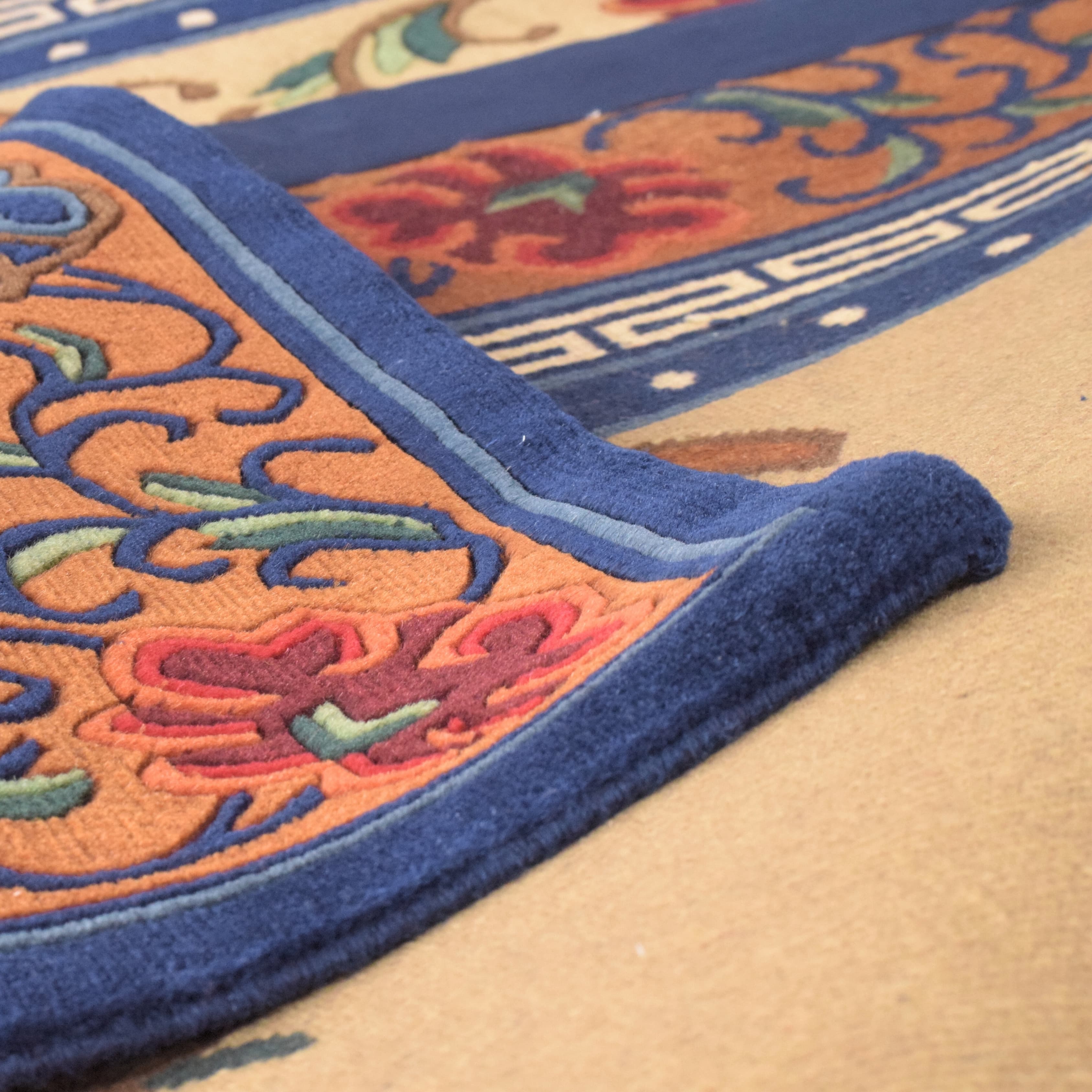 Tibetan Floral Medallion Carpet 3