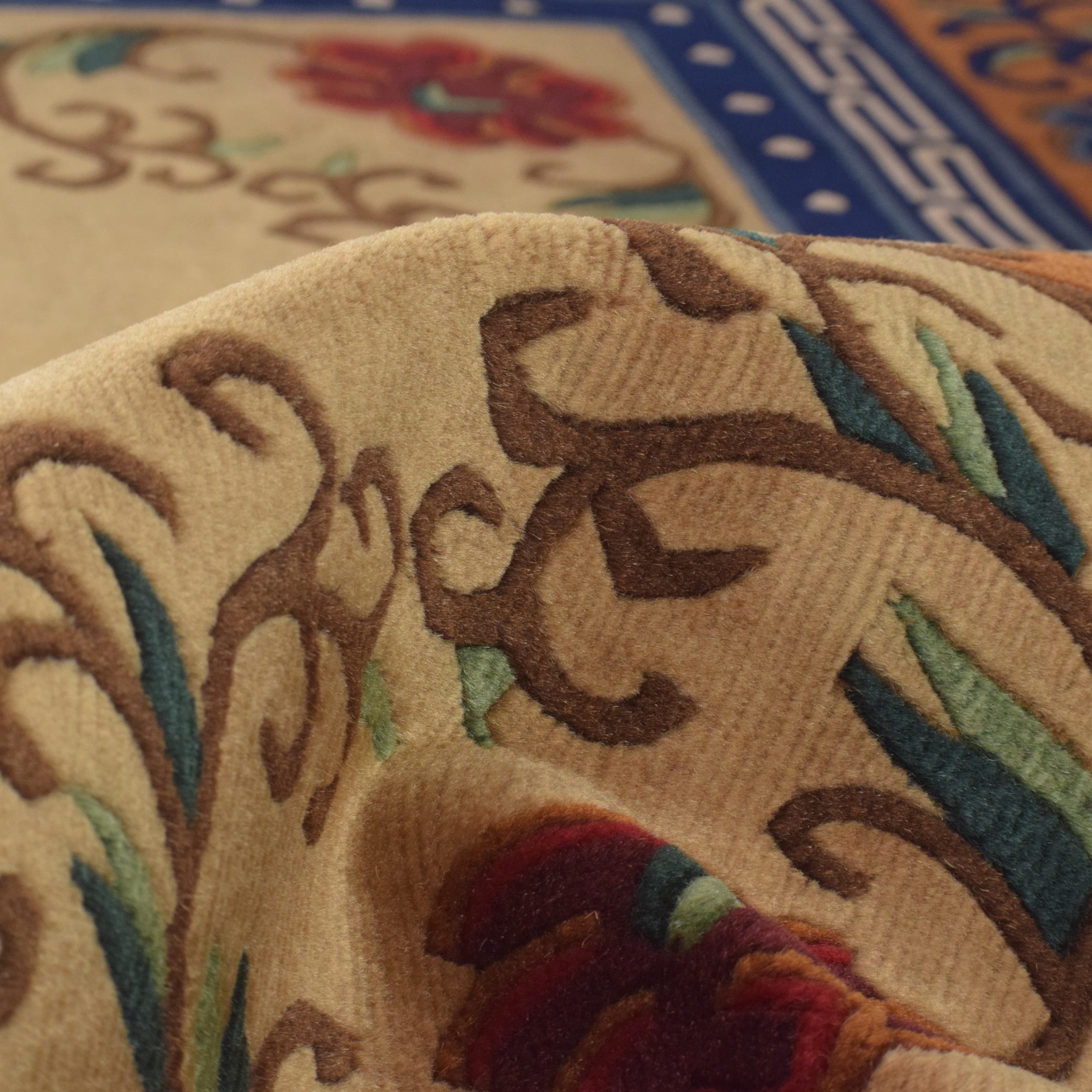 Tibetan Floral Medallion Carpet 4