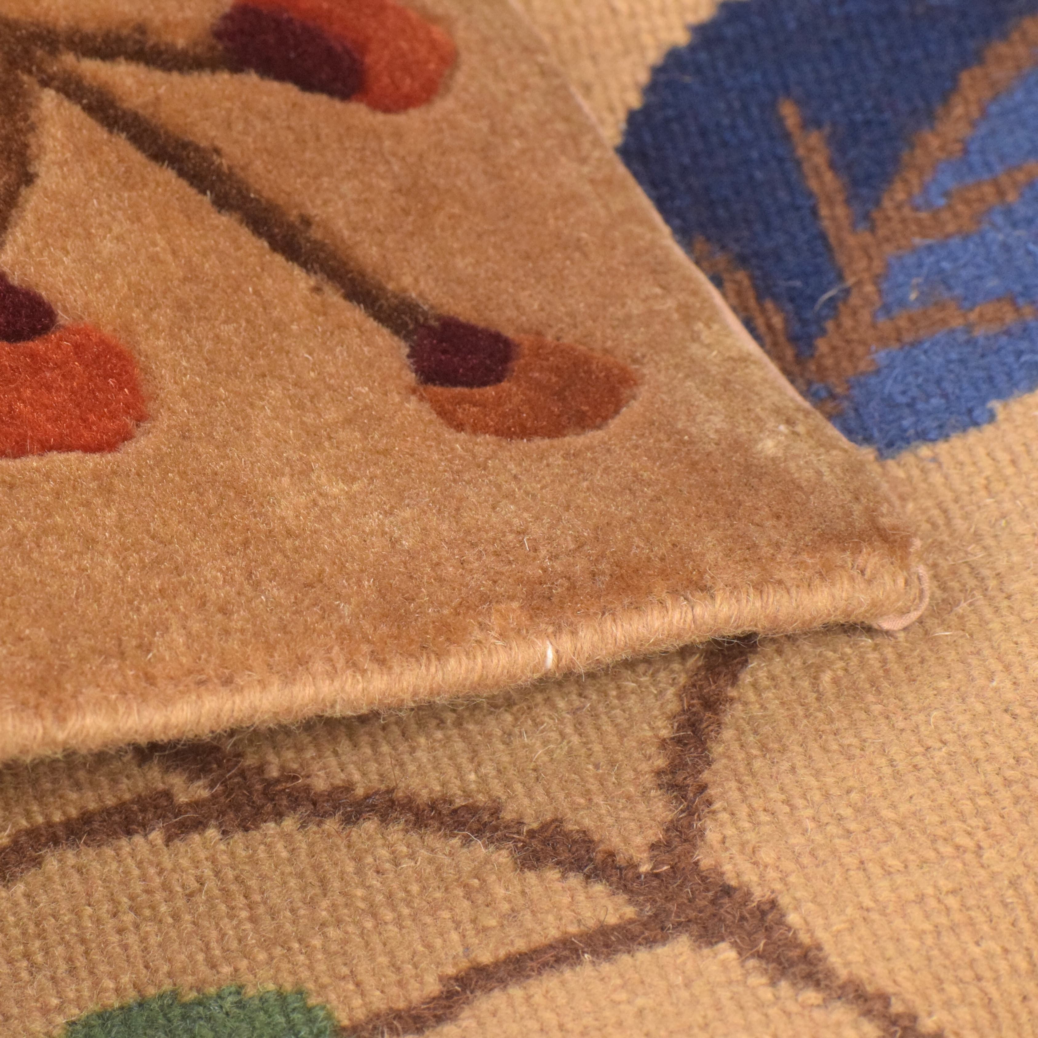 Nepal Tibetan Floral Vine Wool Carpet 4