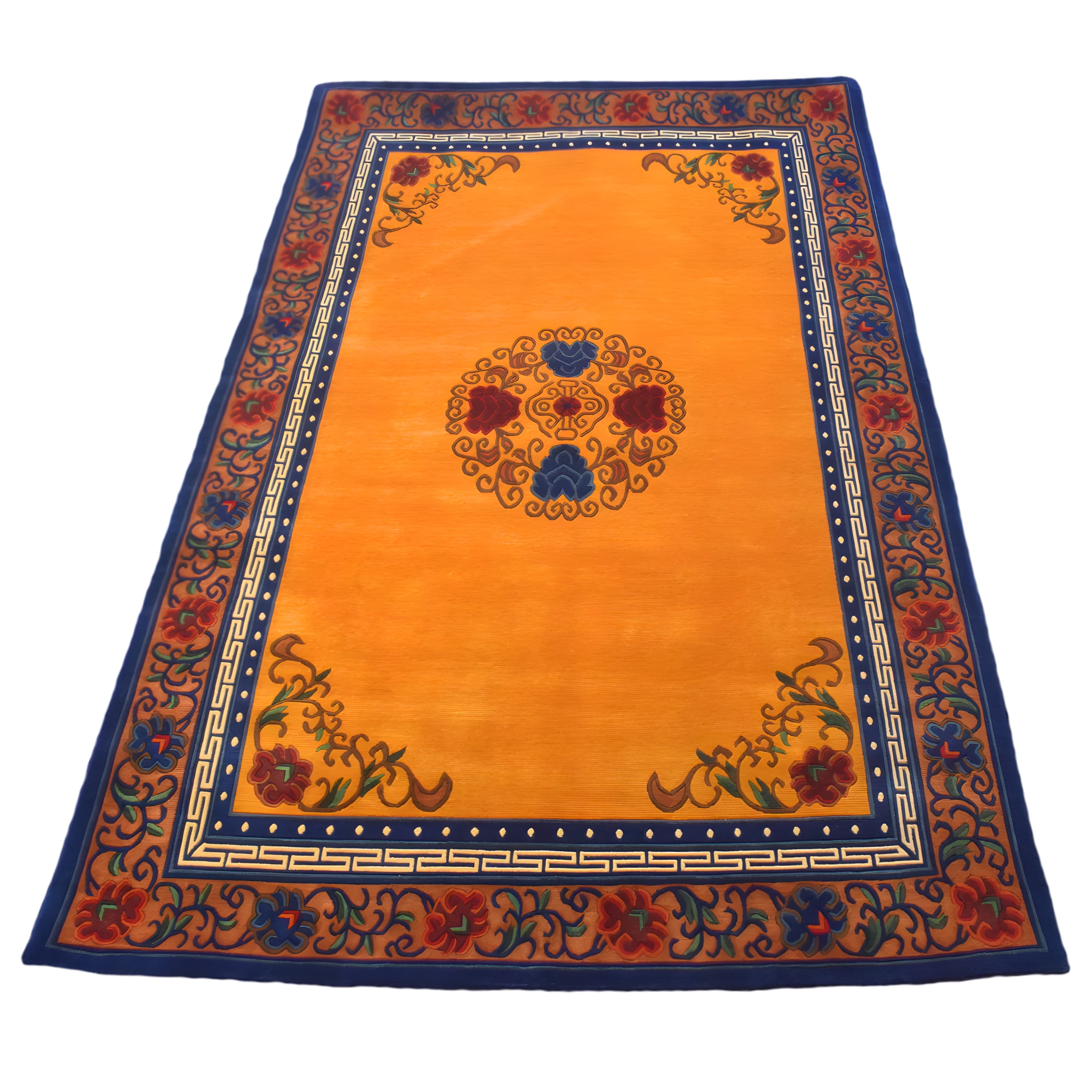 Golden Heritage Floral Border Rug