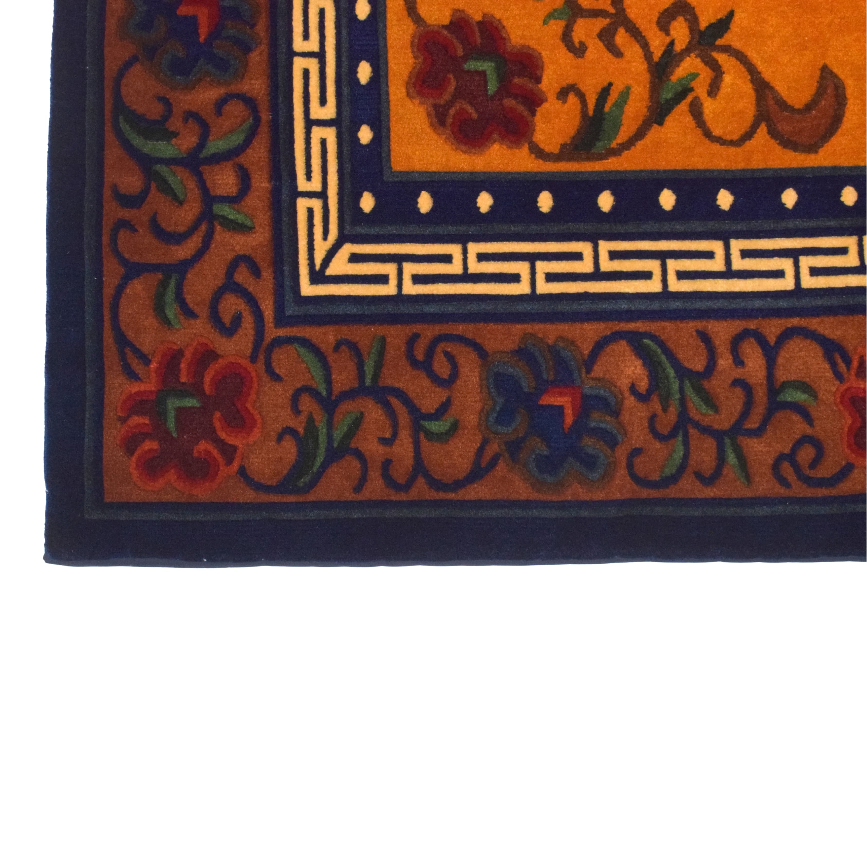 Golden Heritage Floral Border Rug 3