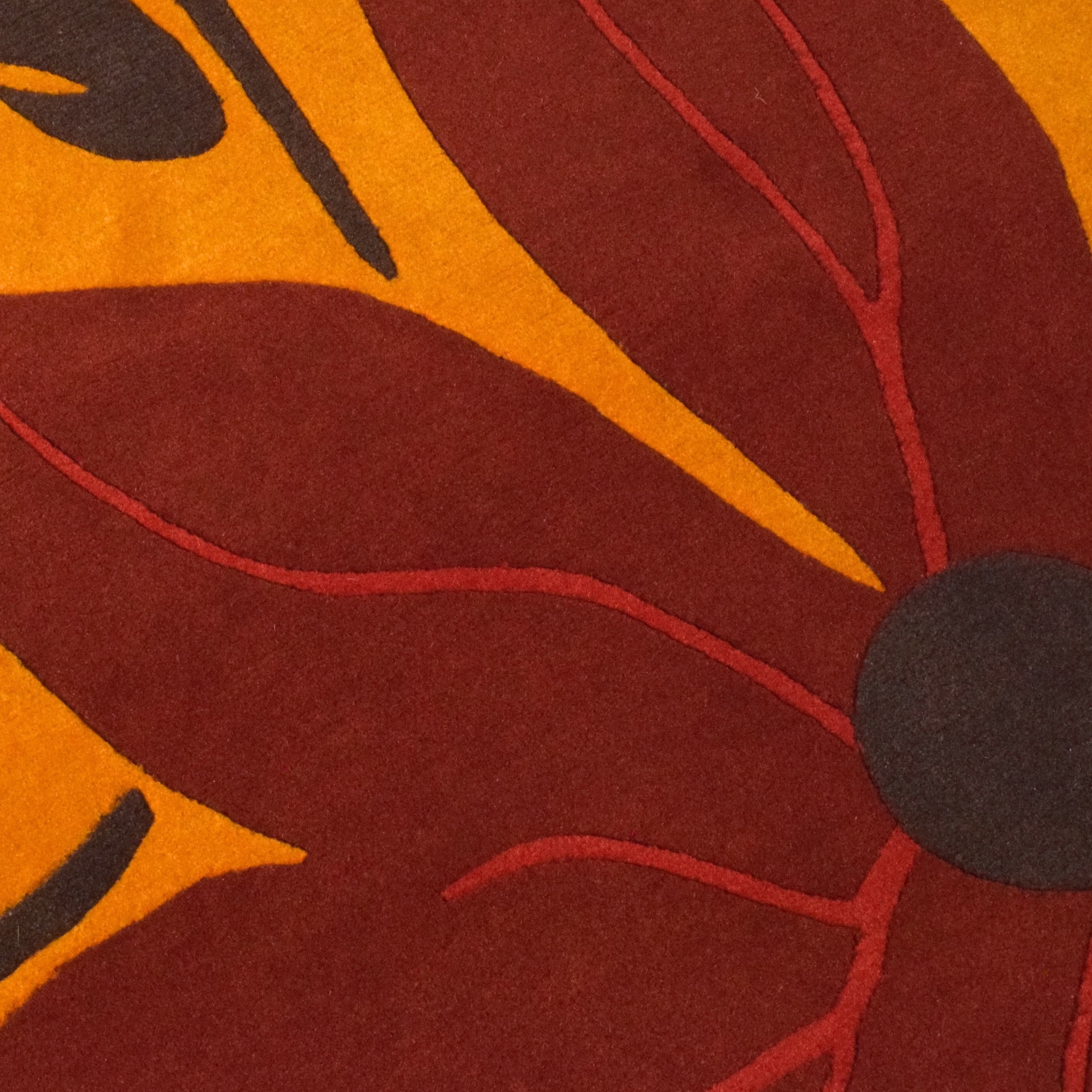 Golden Bloom Floral Rug 3