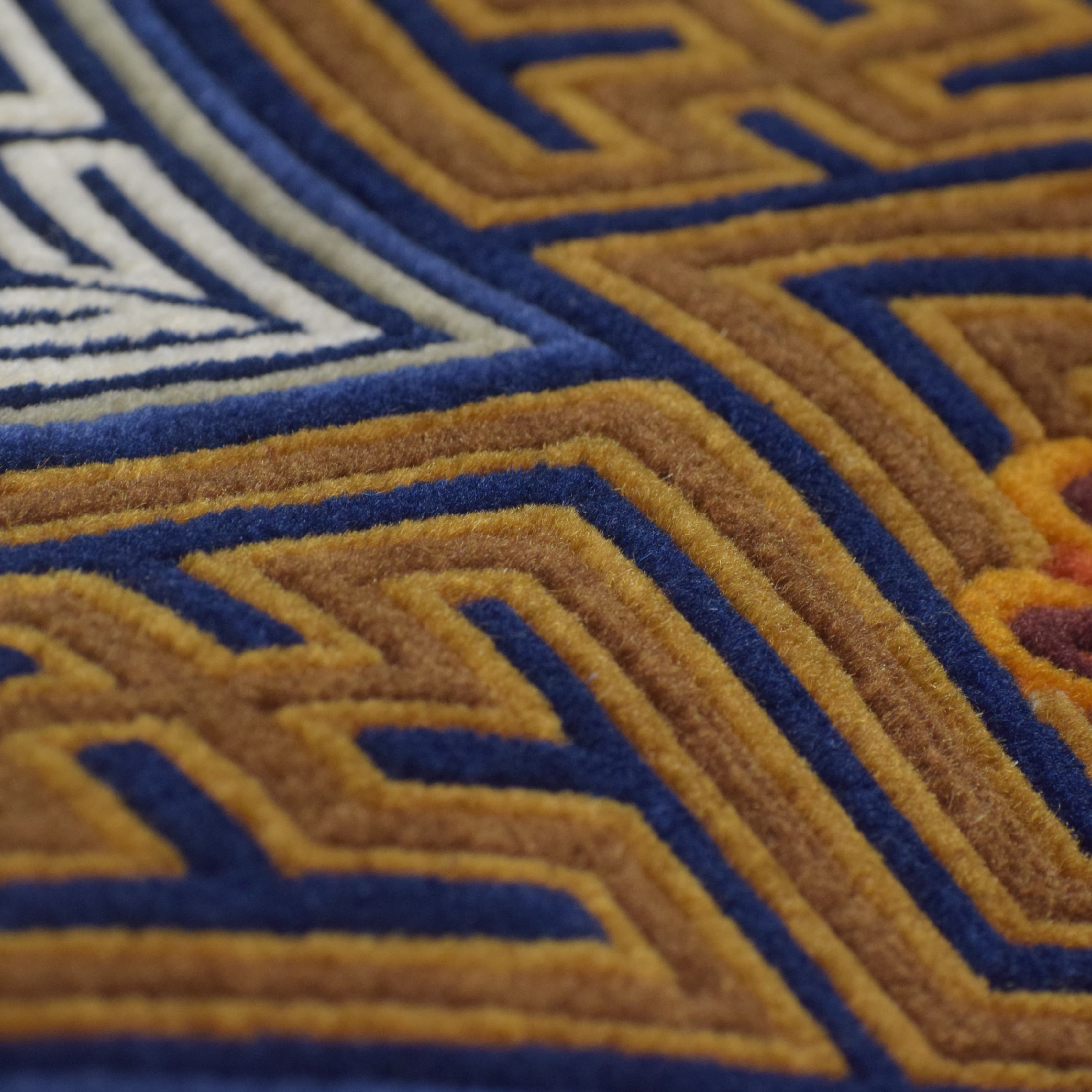 Tibetan Mosaic Pattern Handmade Carpet 4
