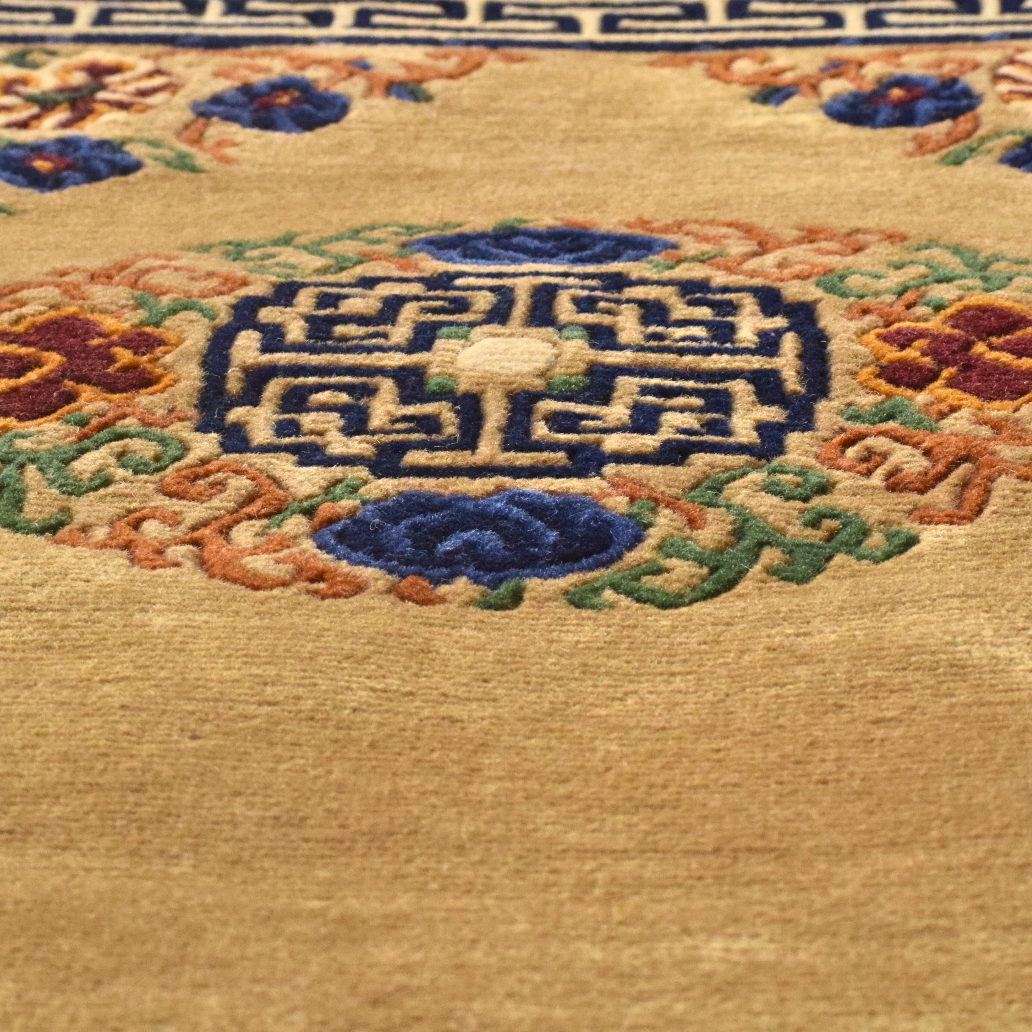Imperial Gold Tibetan Runner Carpet 2