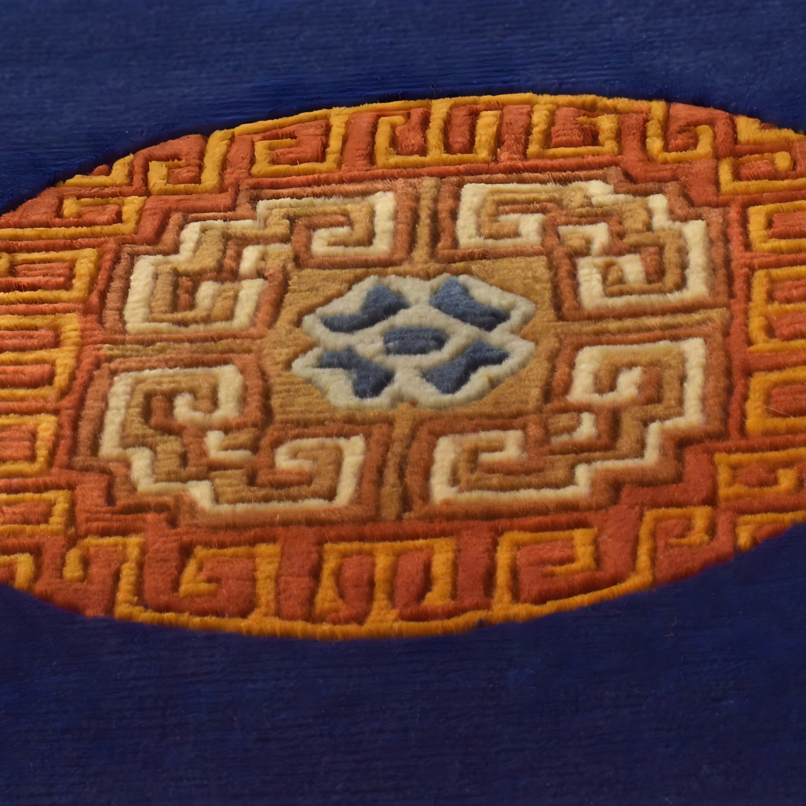 Royal Blue Tibetan Runner Carpet 2