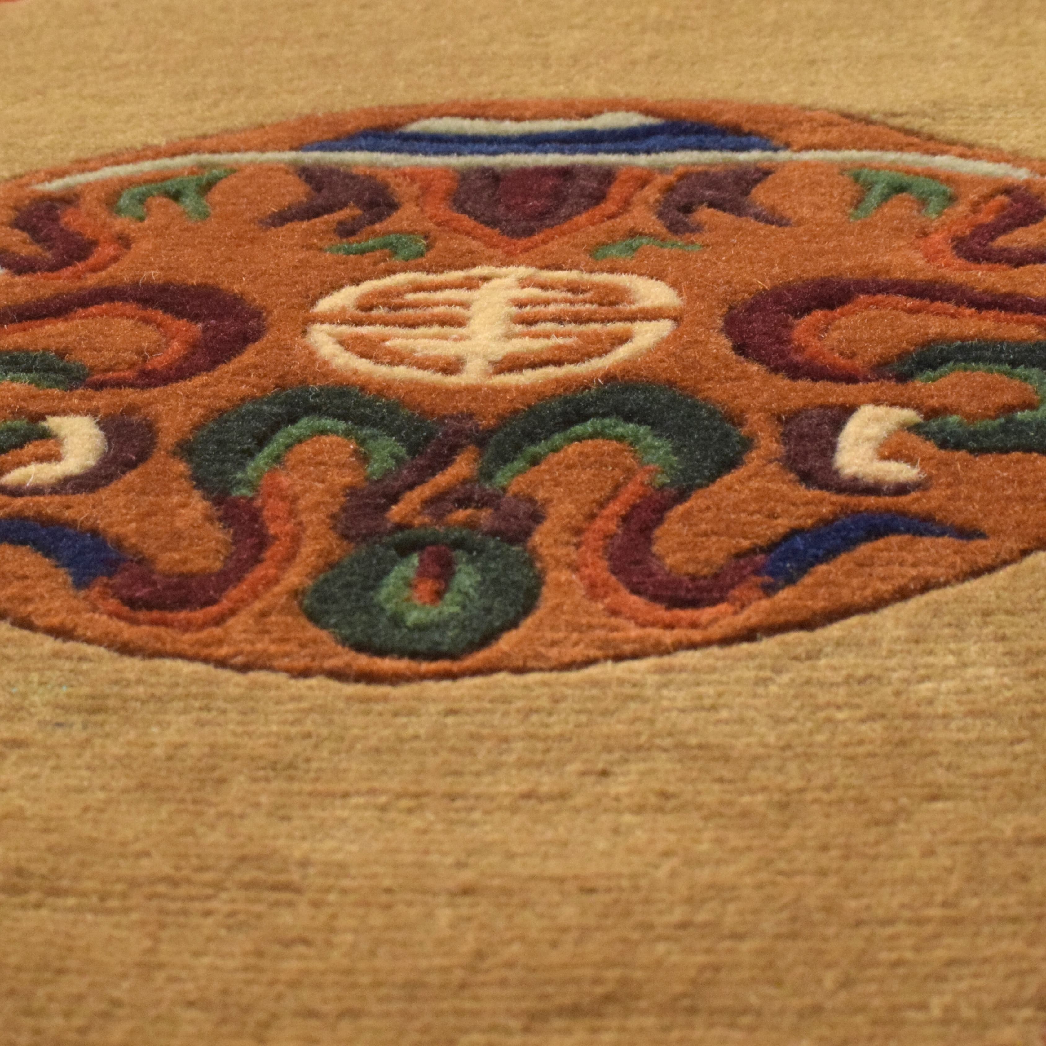 Imperial Medallion Tibetan Runner Carpet 2