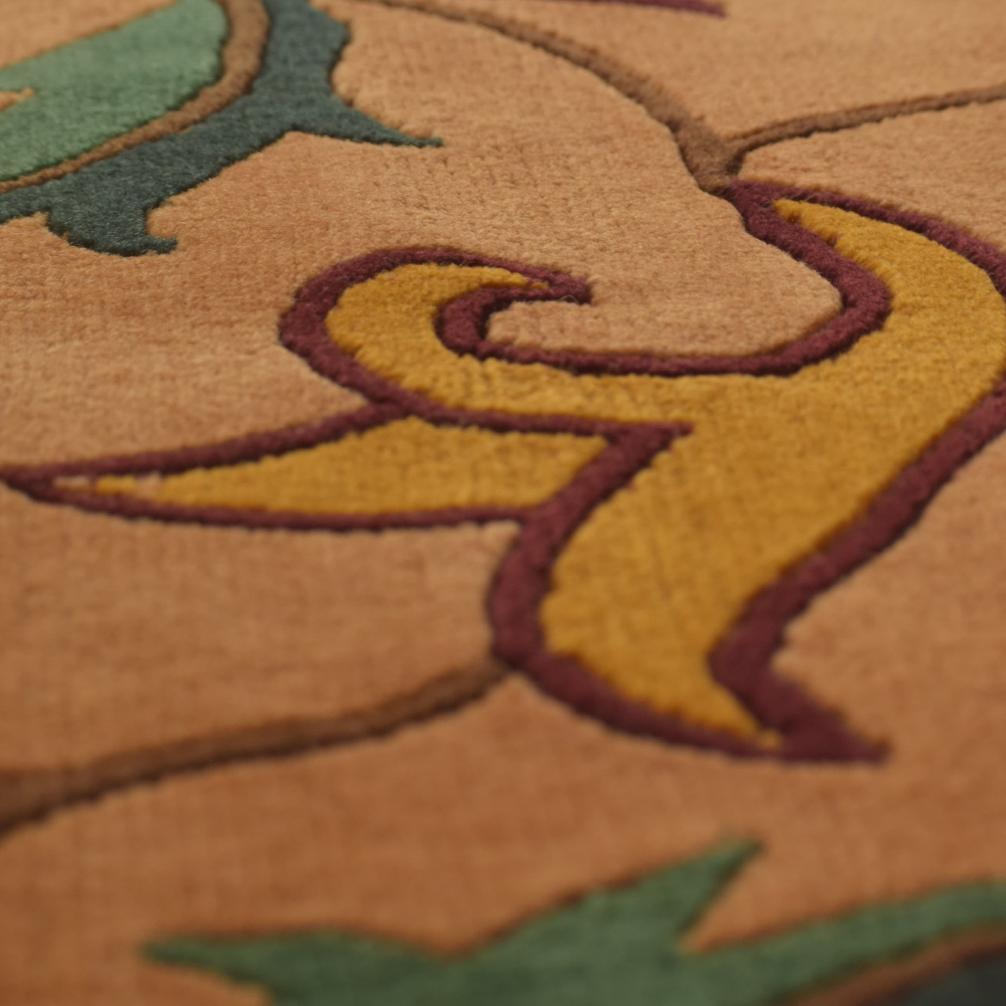 Amber Floral Round Carpet 2