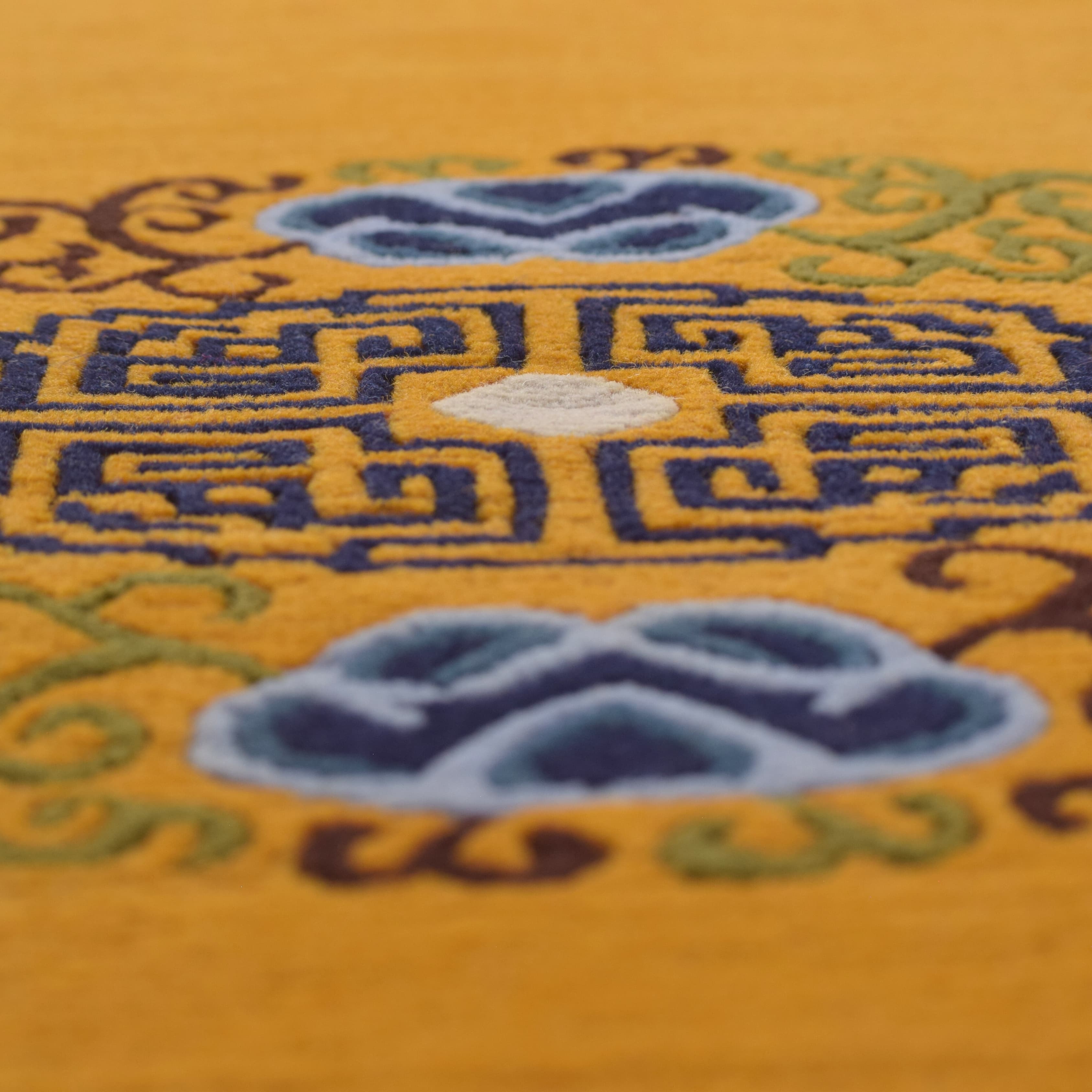 Round Tibetan Style Medallion Carpet 2